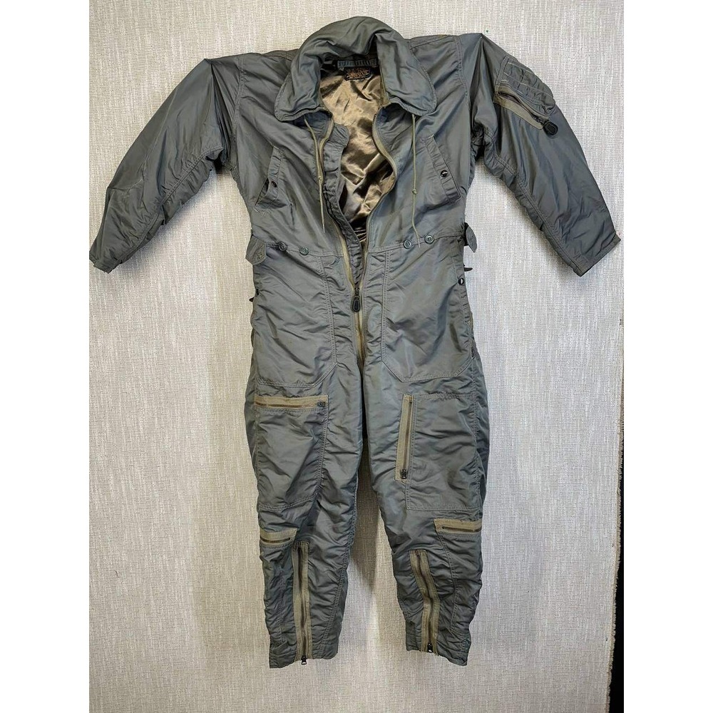 Vintage US Air Force Type K-2B Flight Suit Sage Green Military‎ Jumpsuit 013-1
